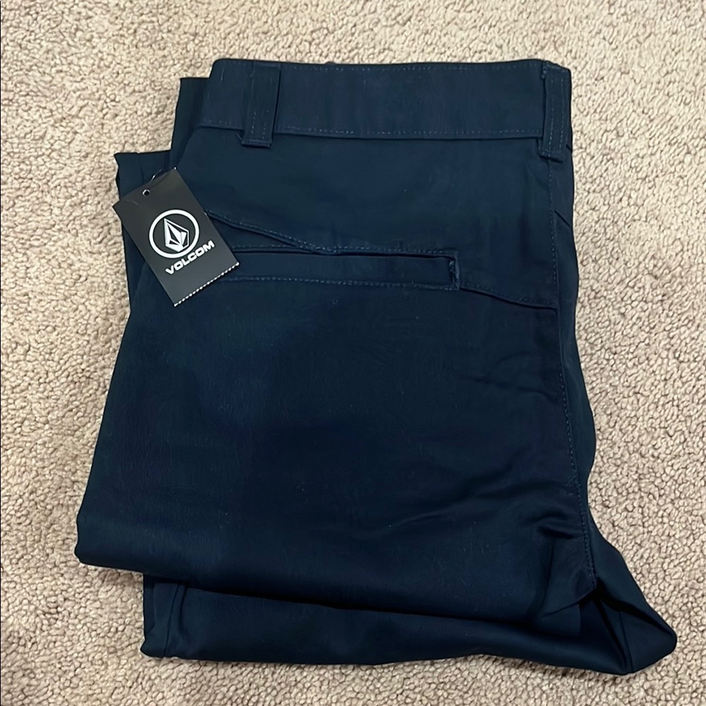 Volcom Blue Chino Pants Tailored Fit